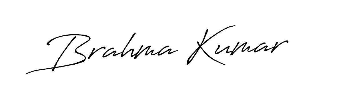 Create a beautiful signature design for name Brahma Kumar. With this signature (Antro_Vectra_Bolder) fonts, you can make a handwritten signature for free. Brahma Kumar signature style 7 images and pictures png