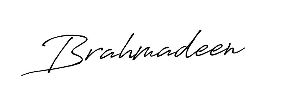 How to make Brahmadeen signature? Antro_Vectra_Bolder is a professional autograph style. Create handwritten signature for Brahmadeen name. Brahmadeen signature style 7 images and pictures png