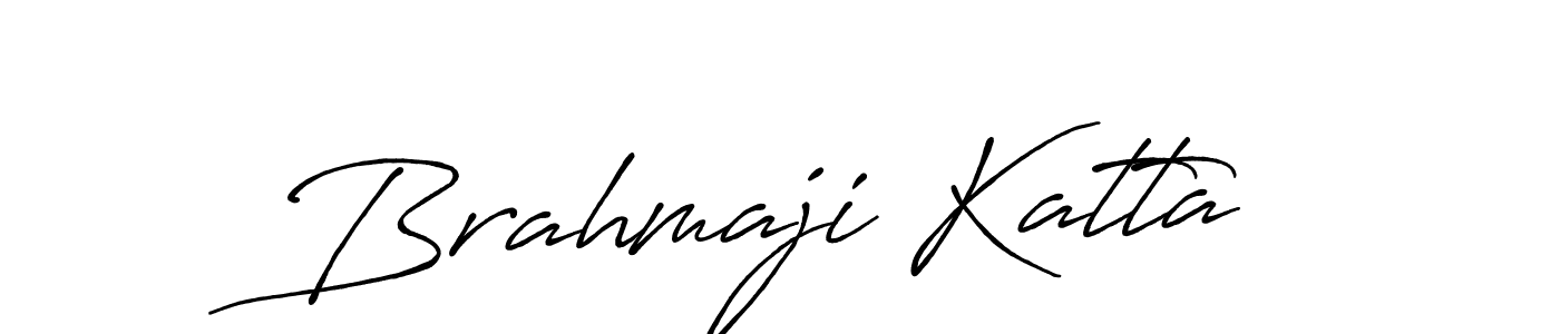 Similarly Antro_Vectra_Bolder is the best handwritten signature design. Signature creator online .You can use it as an online autograph creator for name Brahmaji Katta. Brahmaji Katta signature style 7 images and pictures png