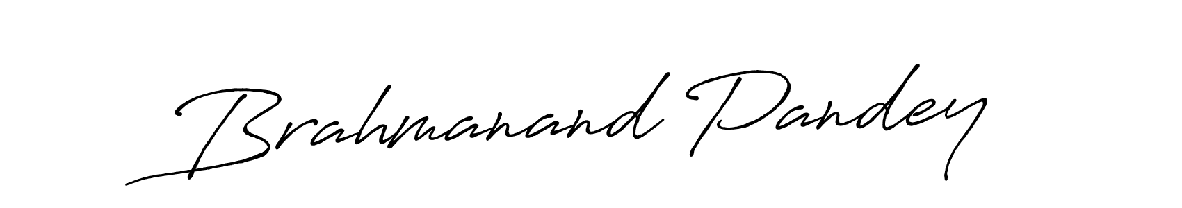 Create a beautiful signature design for name Brahmanand Pandey. With this signature (Antro_Vectra_Bolder) fonts, you can make a handwritten signature for free. Brahmanand Pandey signature style 7 images and pictures png