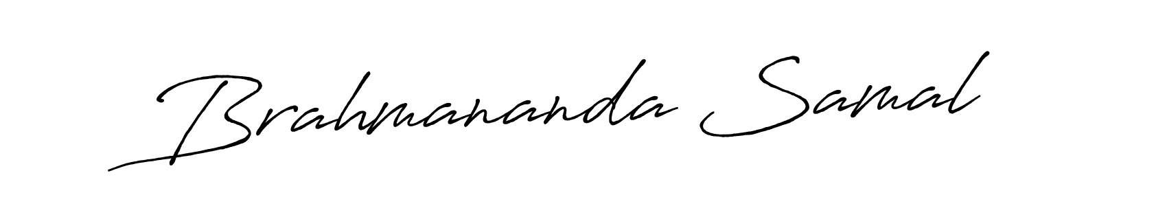 Create a beautiful signature design for name Brahmananda Samal. With this signature (Antro_Vectra_Bolder) fonts, you can make a handwritten signature for free. Brahmananda Samal signature style 7 images and pictures png