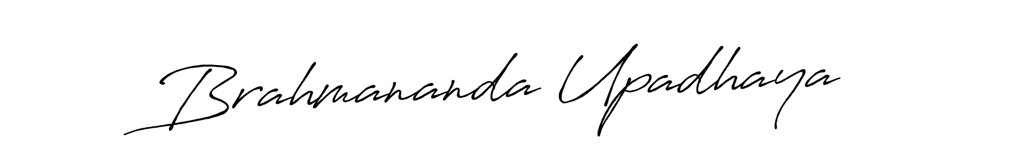 Make a beautiful signature design for name Brahmananda Upadhaya. With this signature (Antro_Vectra_Bolder) style, you can create a handwritten signature for free. Brahmananda Upadhaya signature style 7 images and pictures png