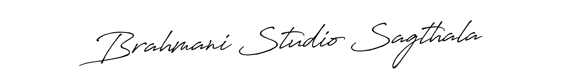 Make a beautiful signature design for name Brahmani Studio Sagthala. With this signature (Antro_Vectra_Bolder) style, you can create a handwritten signature for free. Brahmani Studio Sagthala signature style 7 images and pictures png