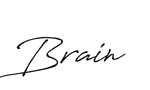 Design your own signature with our free online signature maker. With this signature software, you can create a handwritten (Antro_Vectra_Bolder) signature for name Brain. Brain signature style 7 images and pictures png