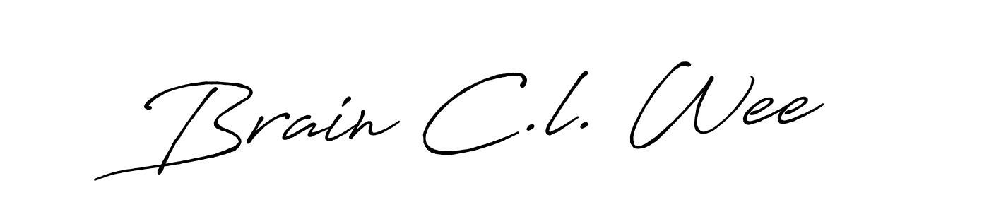 Use a signature maker to create a handwritten signature online. With this signature software, you can design (Antro_Vectra_Bolder) your own signature for name Brain C.l. Wee. Brain C.l. Wee signature style 7 images and pictures png
