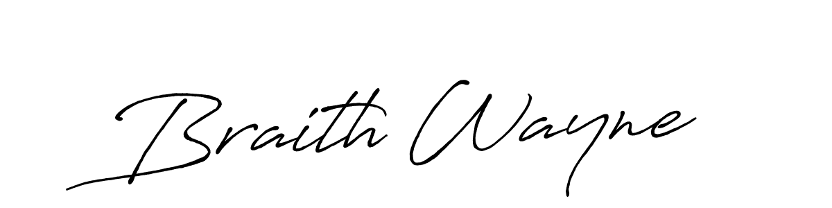 Use a signature maker to create a handwritten signature online. With this signature software, you can design (Antro_Vectra_Bolder) your own signature for name Braith Wayne. Braith Wayne signature style 7 images and pictures png