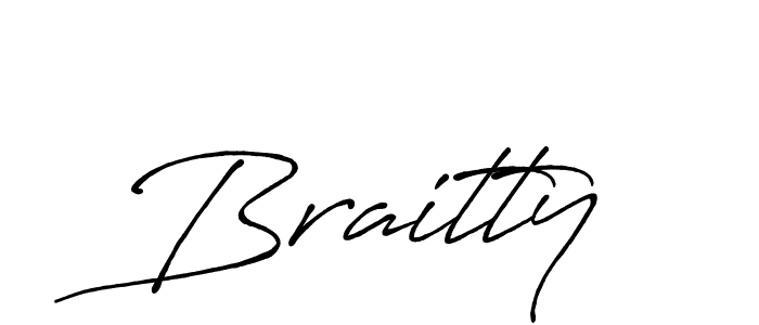 Make a beautiful signature design for name Braitty. With this signature (Antro_Vectra_Bolder) style, you can create a handwritten signature for free. Braitty signature style 7 images and pictures png