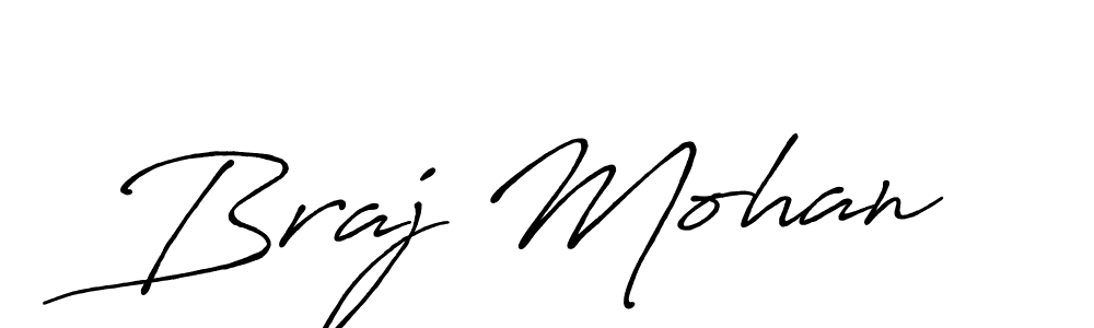 The best way (Antro_Vectra_Bolder) to make a short signature is to pick only two or three words in your name. The name Braj Mohan include a total of six letters. For converting this name. Braj Mohan signature style 7 images and pictures png