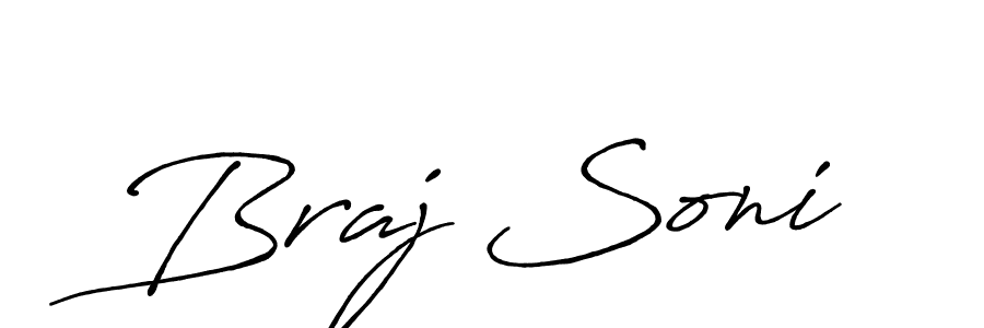 Antro_Vectra_Bolder is a professional signature style that is perfect for those who want to add a touch of class to their signature. It is also a great choice for those who want to make their signature more unique. Get Braj Soni name to fancy signature for free. Braj Soni signature style 7 images and pictures png