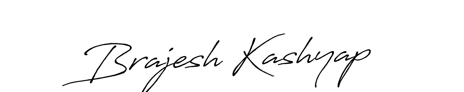 Make a beautiful signature design for name Brajesh Kashyap. With this signature (Antro_Vectra_Bolder) style, you can create a handwritten signature for free. Brajesh Kashyap signature style 7 images and pictures png