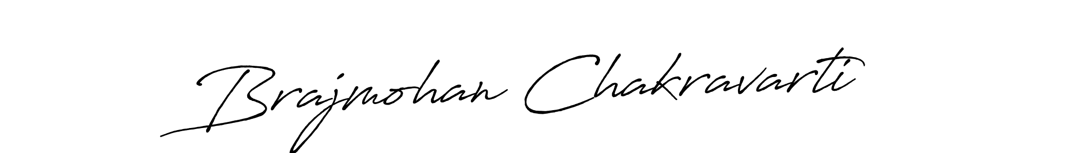 Create a beautiful signature design for name Brajmohan Chakravarti. With this signature (Antro_Vectra_Bolder) fonts, you can make a handwritten signature for free. Brajmohan Chakravarti signature style 7 images and pictures png