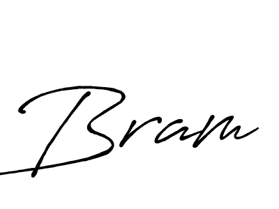 Use a signature maker to create a handwritten signature online. With this signature software, you can design (Antro_Vectra_Bolder) your own signature for name Bram. Bram signature style 7 images and pictures png