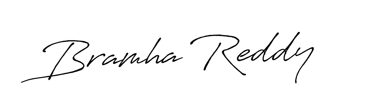 Bramha Reddy stylish signature style. Best Handwritten Sign (Antro_Vectra_Bolder) for my name. Handwritten Signature Collection Ideas for my name Bramha Reddy. Bramha Reddy signature style 7 images and pictures png