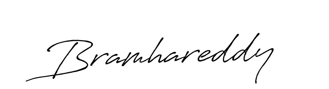 Create a beautiful signature design for name Bramhareddy. With this signature (Antro_Vectra_Bolder) fonts, you can make a handwritten signature for free. Bramhareddy signature style 7 images and pictures png