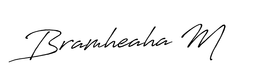 How to Draw Bramheaha M signature style? Antro_Vectra_Bolder is a latest design signature styles for name Bramheaha M. Bramheaha M signature style 7 images and pictures png