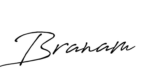 Make a beautiful signature design for name Branam. With this signature (Antro_Vectra_Bolder) style, you can create a handwritten signature for free. Branam signature style 7 images and pictures png