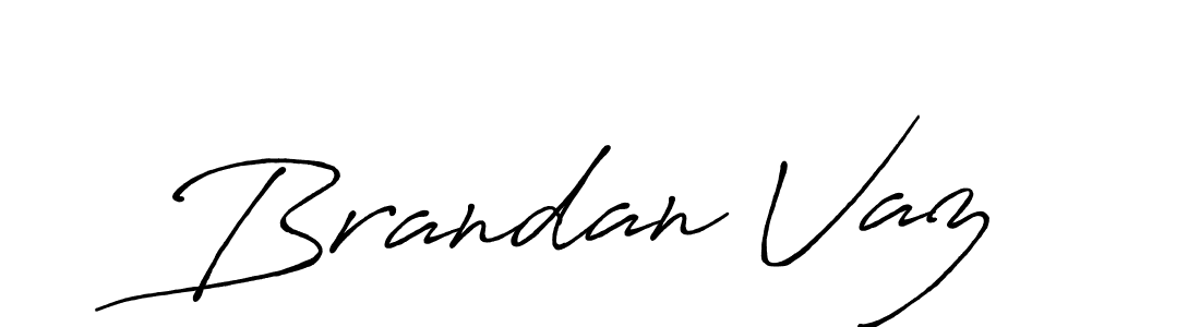 Design your own signature with our free online signature maker. With this signature software, you can create a handwritten (Antro_Vectra_Bolder) signature for name Brandan Vaz. Brandan Vaz signature style 7 images and pictures png