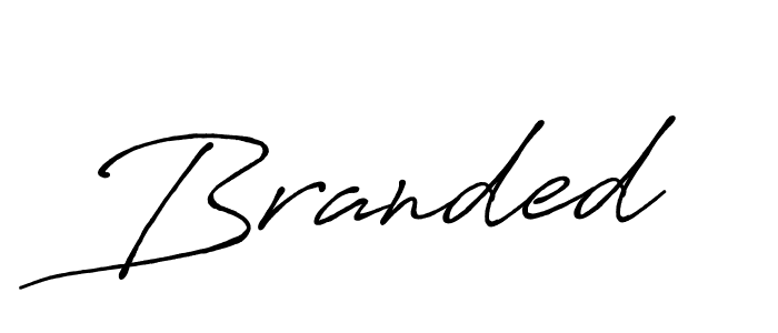 Create a beautiful signature design for name Branded. With this signature (Antro_Vectra_Bolder) fonts, you can make a handwritten signature for free. Branded signature style 7 images and pictures png