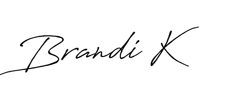 Brandi K stylish signature style. Best Handwritten Sign (Antro_Vectra_Bolder) for my name. Handwritten Signature Collection Ideas for my name Brandi K. Brandi K signature style 7 images and pictures png