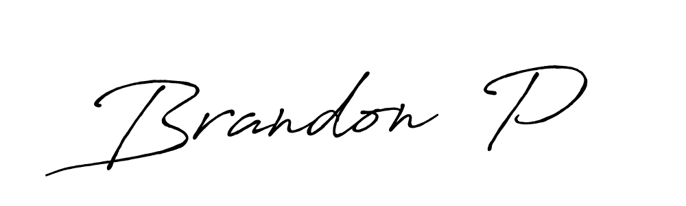 Similarly Antro_Vectra_Bolder is the best handwritten signature design. Signature creator online .You can use it as an online autograph creator for name Brandon  P. Brandon  P signature style 7 images and pictures png