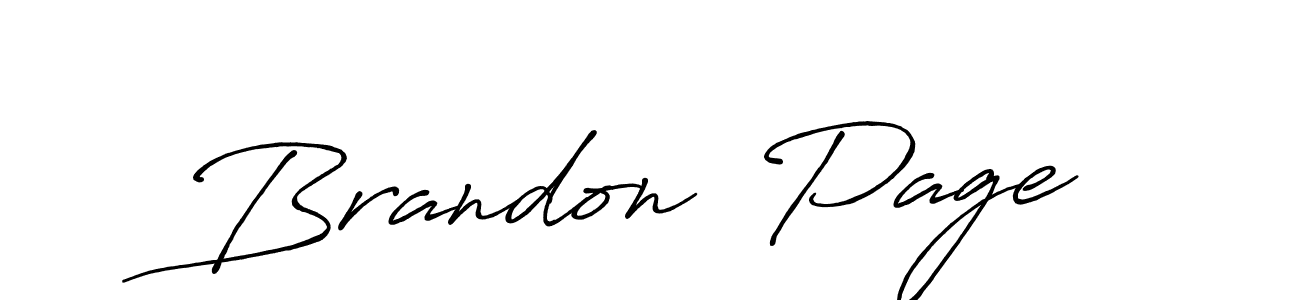 Use a signature maker to create a handwritten signature online. With this signature software, you can design (Antro_Vectra_Bolder) your own signature for name Brandon  Page. Brandon  Page signature style 7 images and pictures png