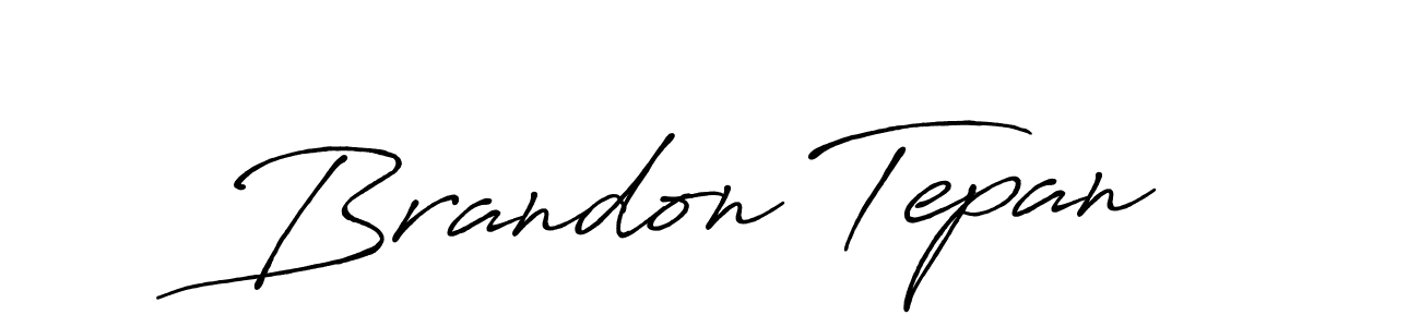 Similarly Antro_Vectra_Bolder is the best handwritten signature design. Signature creator online .You can use it as an online autograph creator for name Brandon Tepan. Brandon Tepan signature style 7 images and pictures png