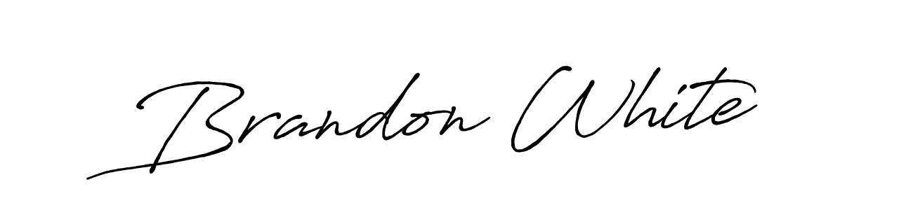 Use a signature maker to create a handwritten signature online. With this signature software, you can design (Antro_Vectra_Bolder) your own signature for name Brandon White. Brandon White signature style 7 images and pictures png