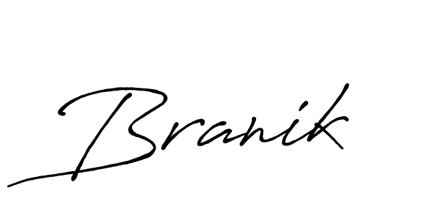 Make a beautiful signature design for name Branik. With this signature (Antro_Vectra_Bolder) style, you can create a handwritten signature for free. Branik signature style 7 images and pictures png