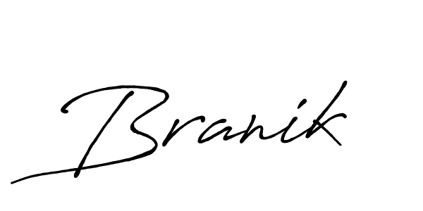 Create a beautiful signature design for name Branik. With this signature (Antro_Vectra_Bolder) fonts, you can make a handwritten signature for free. Branik signature style 7 images and pictures png