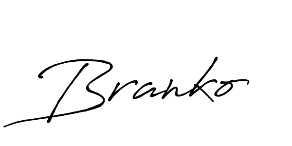 Use a signature maker to create a handwritten signature online. With this signature software, you can design (Antro_Vectra_Bolder) your own signature for name Branko. Branko signature style 7 images and pictures png