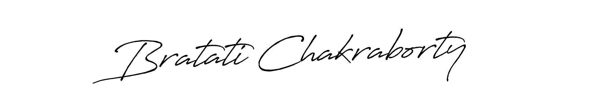 Create a beautiful signature design for name Bratati Chakraborty. With this signature (Antro_Vectra_Bolder) fonts, you can make a handwritten signature for free. Bratati Chakraborty signature style 7 images and pictures png