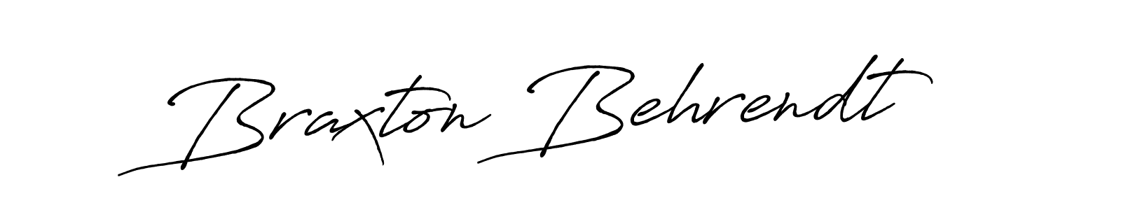 Design your own signature with our free online signature maker. With this signature software, you can create a handwritten (Antro_Vectra_Bolder) signature for name Braxton Behrendt. Braxton Behrendt signature style 7 images and pictures png