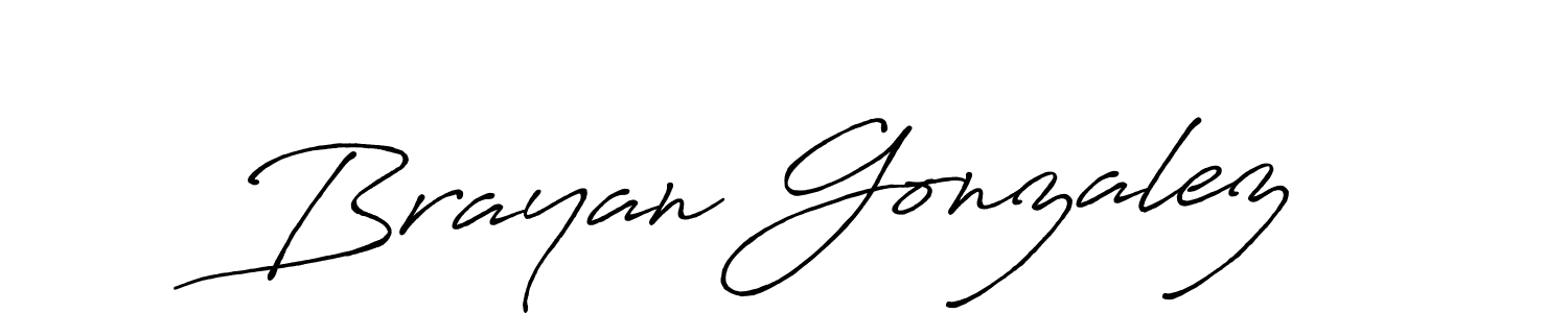 Brayan Gonzalez stylish signature style. Best Handwritten Sign (Antro_Vectra_Bolder) for my name. Handwritten Signature Collection Ideas for my name Brayan Gonzalez. Brayan Gonzalez signature style 7 images and pictures png