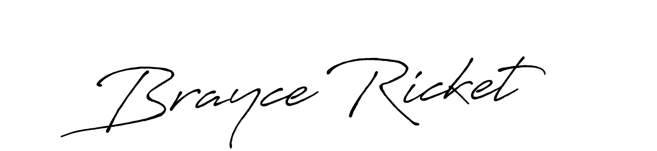 Design your own signature with our free online signature maker. With this signature software, you can create a handwritten (Antro_Vectra_Bolder) signature for name Brayce Ricket. Brayce Ricket signature style 7 images and pictures png