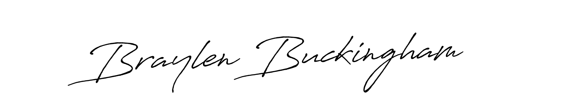 Make a beautiful signature design for name Braylen Buckingham. With this signature (Antro_Vectra_Bolder) style, you can create a handwritten signature for free. Braylen Buckingham signature style 7 images and pictures png