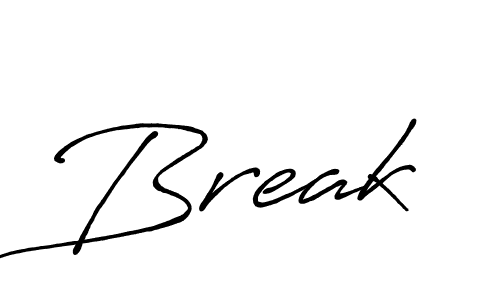 Also You can easily find your signature by using the search form. We will create Break name handwritten signature images for you free of cost using Antro_Vectra_Bolder sign style. Break signature style 7 images and pictures png