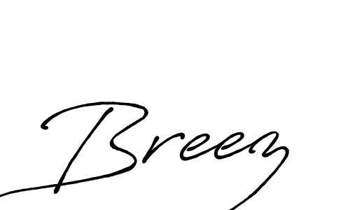 Breez stylish signature style. Best Handwritten Sign (Antro_Vectra_Bolder) for my name. Handwritten Signature Collection Ideas for my name Breez. Breez signature style 7 images and pictures png