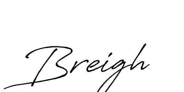 Breigh stylish signature style. Best Handwritten Sign (Antro_Vectra_Bolder) for my name. Handwritten Signature Collection Ideas for my name Breigh. Breigh signature style 7 images and pictures png