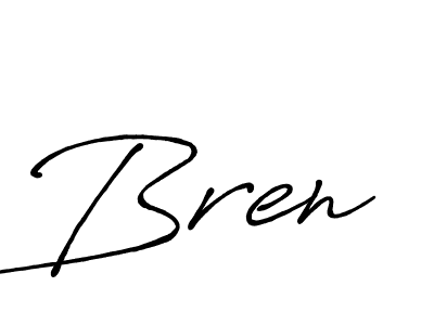 Make a beautiful signature design for name Bren. With this signature (Antro_Vectra_Bolder) style, you can create a handwritten signature for free. Bren signature style 7 images and pictures png