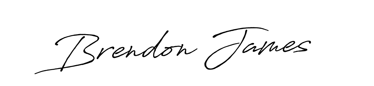 Brendon James stylish signature style. Best Handwritten Sign (Antro_Vectra_Bolder) for my name. Handwritten Signature Collection Ideas for my name Brendon James. Brendon James signature style 7 images and pictures png