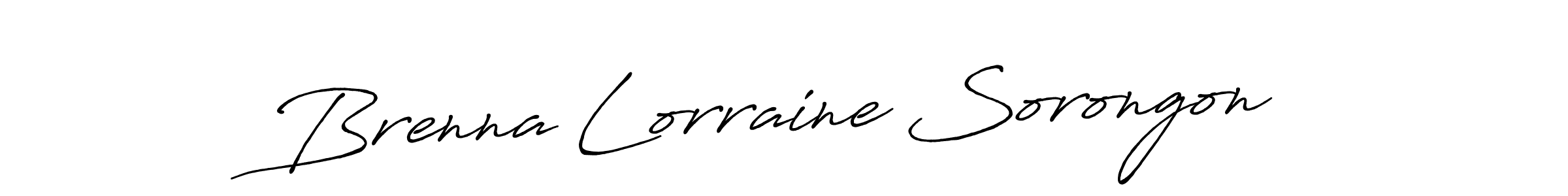 How to make Brenna Lorraine Sorongon signature? Antro_Vectra_Bolder is a professional autograph style. Create handwritten signature for Brenna Lorraine Sorongon name. Brenna Lorraine Sorongon signature style 7 images and pictures png