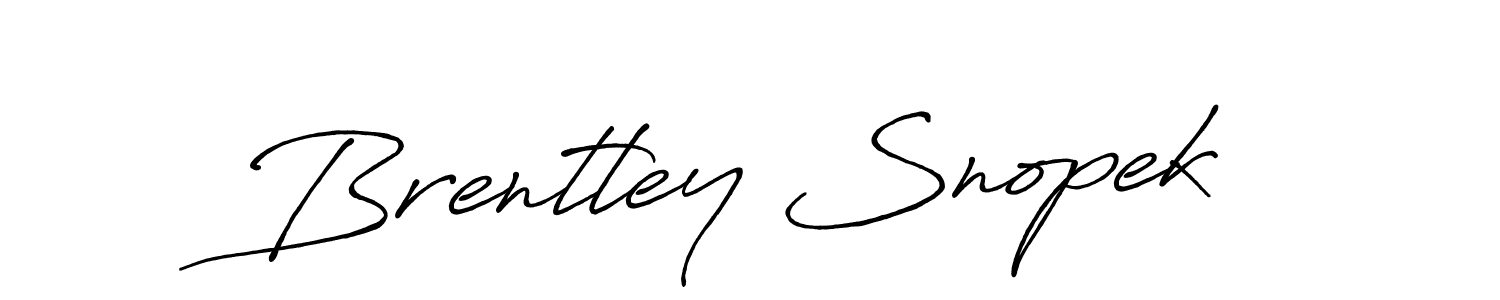 Design your own signature with our free online signature maker. With this signature software, you can create a handwritten (Antro_Vectra_Bolder) signature for name Brentley Snopek. Brentley Snopek signature style 7 images and pictures png