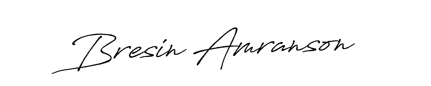 Also we have Bresin Amranson name is the best signature style. Create professional handwritten signature collection using Antro_Vectra_Bolder autograph style. Bresin Amranson signature style 7 images and pictures png