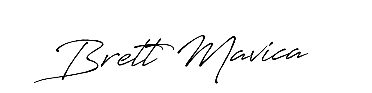 Brett Mavica stylish signature style. Best Handwritten Sign (Antro_Vectra_Bolder) for my name. Handwritten Signature Collection Ideas for my name Brett Mavica. Brett Mavica signature style 7 images and pictures png