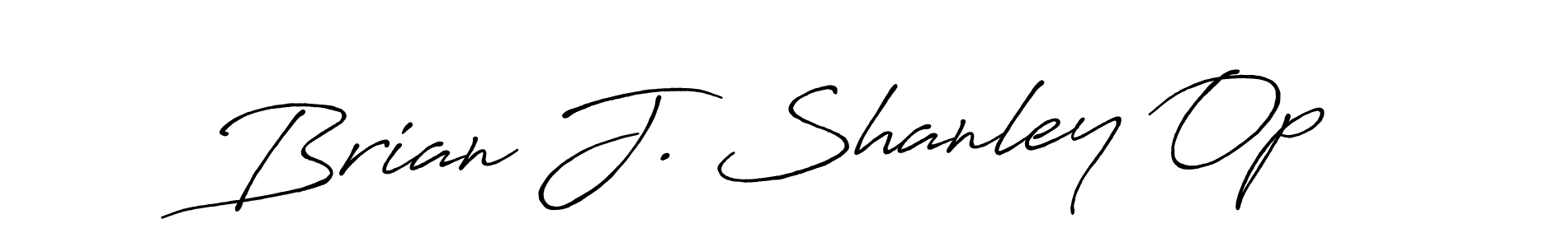 Design your own signature with our free online signature maker. With this signature software, you can create a handwritten (Antro_Vectra_Bolder) signature for name Brian J. Shanley Op. Brian J. Shanley Op signature style 7 images and pictures png