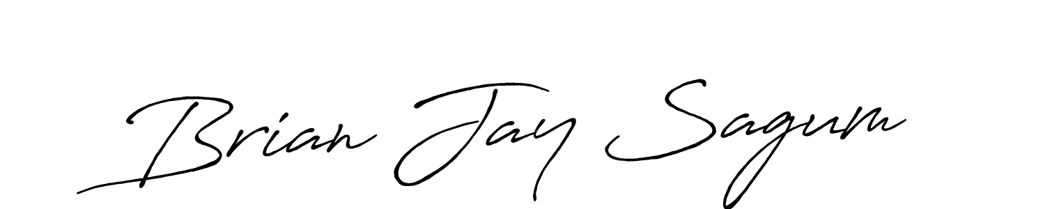Brian Jay Sagum stylish signature style. Best Handwritten Sign (Antro_Vectra_Bolder) for my name. Handwritten Signature Collection Ideas for my name Brian Jay Sagum. Brian Jay Sagum signature style 7 images and pictures png