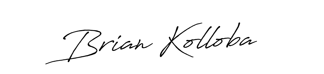 Brian Kolloba stylish signature style. Best Handwritten Sign (Antro_Vectra_Bolder) for my name. Handwritten Signature Collection Ideas for my name Brian Kolloba. Brian Kolloba signature style 7 images and pictures png