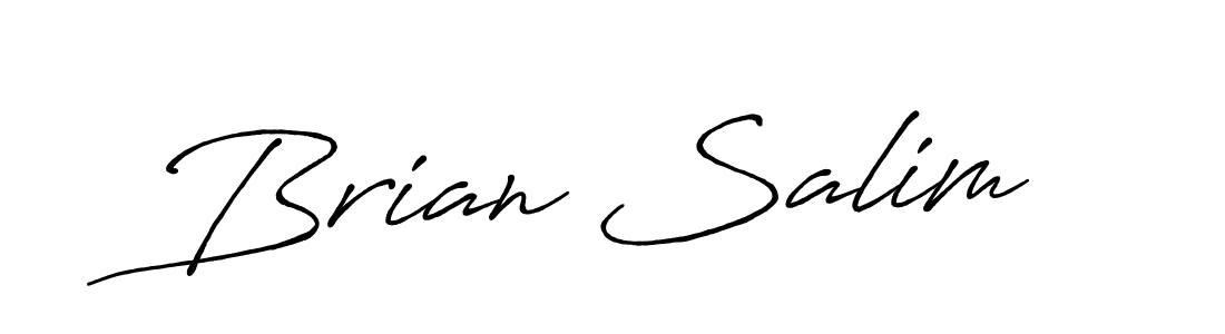 Create a beautiful signature design for name Brian Salim. With this signature (Antro_Vectra_Bolder) fonts, you can make a handwritten signature for free. Brian Salim signature style 7 images and pictures png