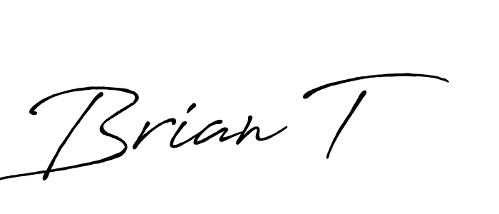 How to make Brian T name signature. Use Antro_Vectra_Bolder style for creating short signs online. This is the latest handwritten sign. Brian T signature style 7 images and pictures png