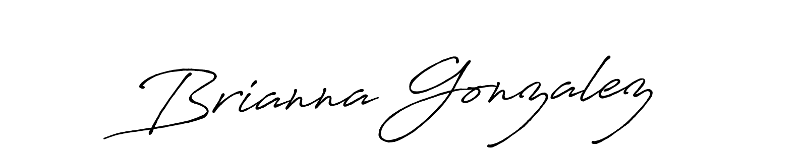 Create a beautiful signature design for name Brianna Gonzalez. With this signature (Antro_Vectra_Bolder) fonts, you can make a handwritten signature for free. Brianna Gonzalez signature style 7 images and pictures png